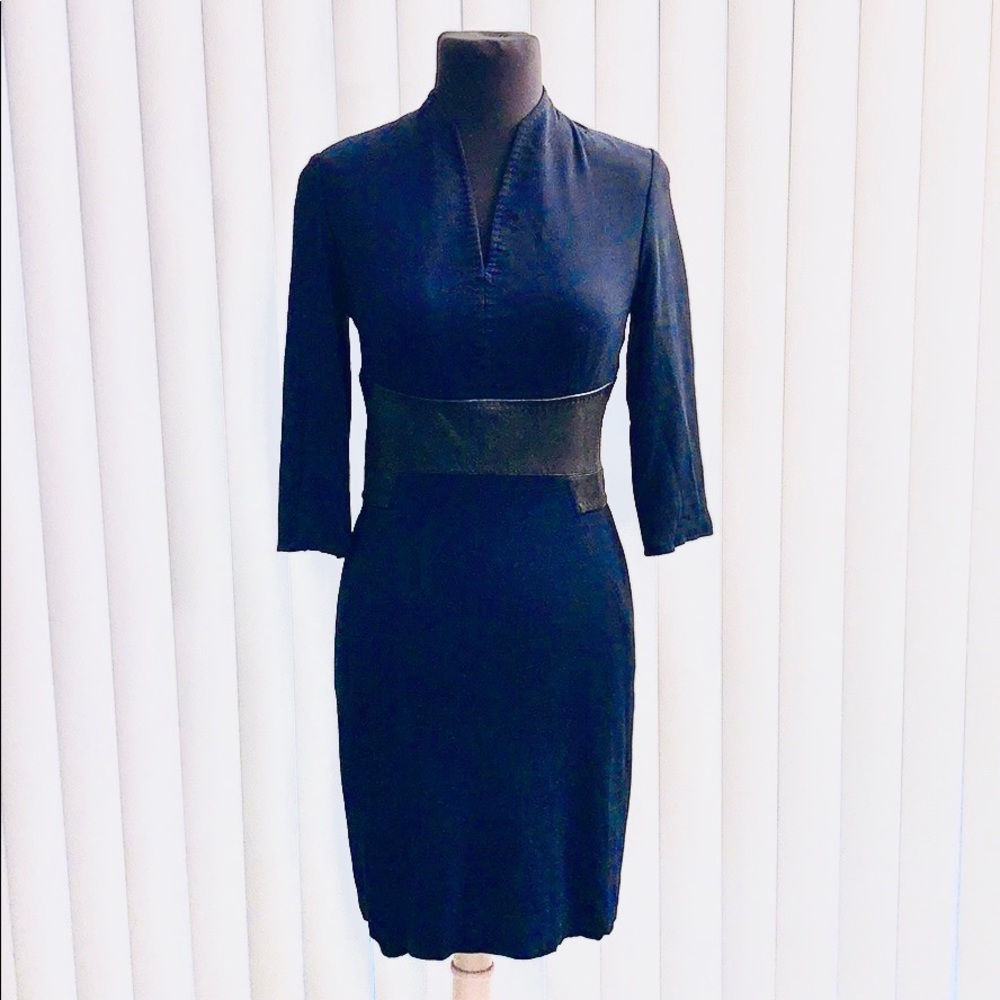 Anne Klein wool and leather dress.